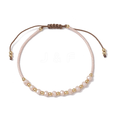 Glass Braided Bead Bracelets BJEW-JB11419-03-1
