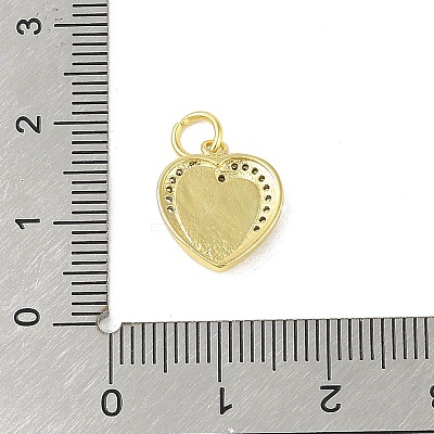 Brass Micro Pave Clear Cubic Zirconia Pendants KK-E111-46G-06-1