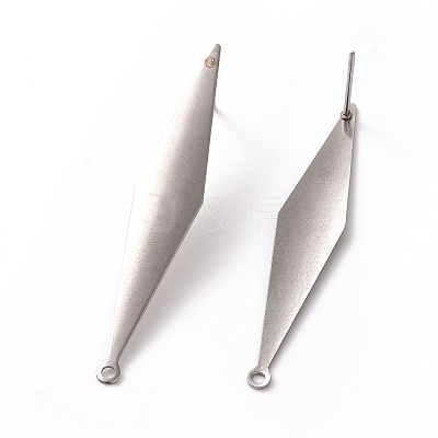 Non-Tarnish 201 Stainless Steel Stud Earring Findings STAS-K241-27P-1