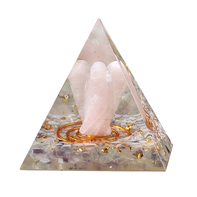 Orgonite Pyramid Resin Energy Generators DJEW-PW0013-45E-1