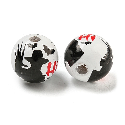 Halloween Series Wood European Beads WOOD-U002-01D-1
