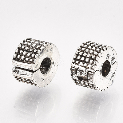 Alloy European Style Clasps PDLC-R001-19AS-1