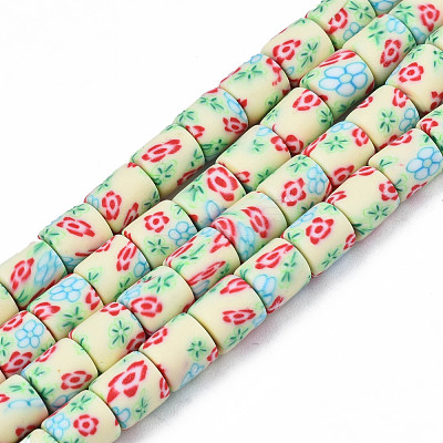Handmade Polymer Clay Bead Strands CLAY-T020-10E-1