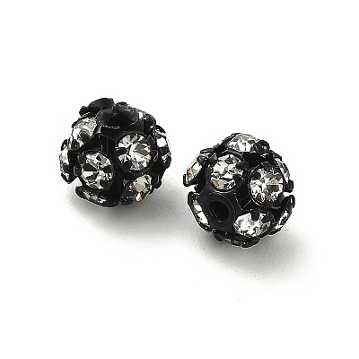 6mm Brass Rhinestone Beads X1-KK-S519-01A-EB-1