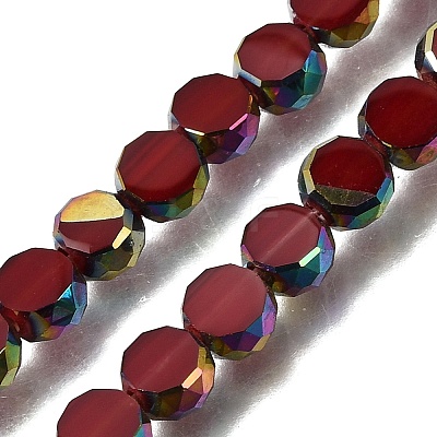 Electroplated Transparent Glass Beads Strands GL-CBA98F0-06B-04-1