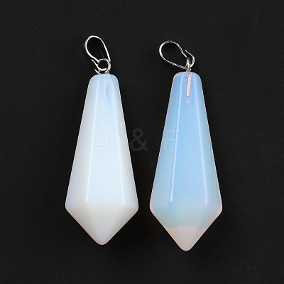 Synthetic Opalite Pointed Pendants G-I314-02P-25-1