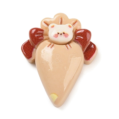 Bear Cream Bag Opaque Resin Decoden Cabochons X-CRES-Q220-05E-1