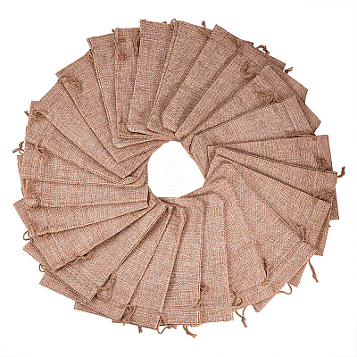 Burlap (Polyester) Packing Pouches Drawstring Bags ABAG-BC0001-07B-18x13-1