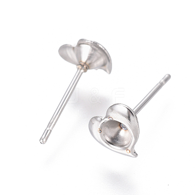 Non-Tarnish 304 Stainless Steel Ear Stud Components STAS-F222-043-1