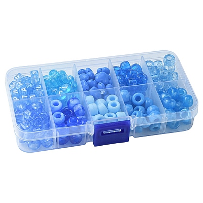 250Pcs Transparent & Opaque Acrylic Beads and Plastic Beads Kits DIY-FS0006-08-1