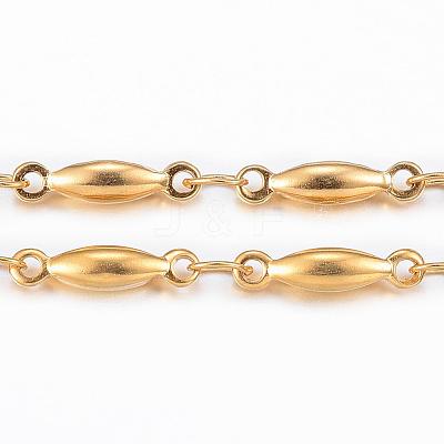 Ion Plating(IP) 304 Stainless Steel Bar Link Chains CHS-H009-18G-1