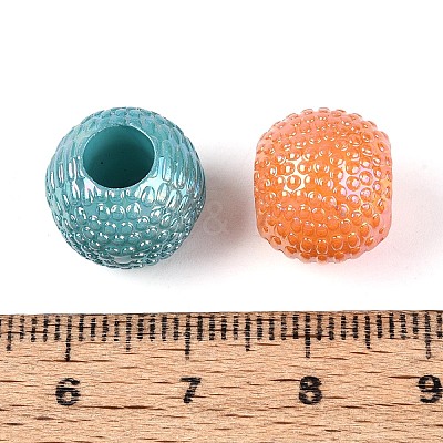 Pearlized UV Plating Opaque Acrylic European Beads SACR-T017-62M-1