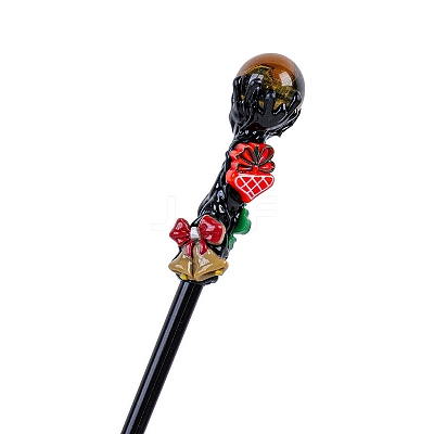 Christmas Theme Natural Tiger Eye Ball Magic Wand PW-WGFF114-07-1