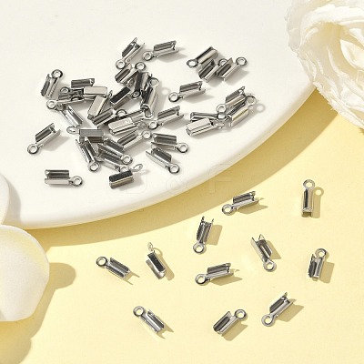 Tarnish Resistant 304 Stainless Steel Folding Crimp Ends LS-X-STAS-R063-28-1
