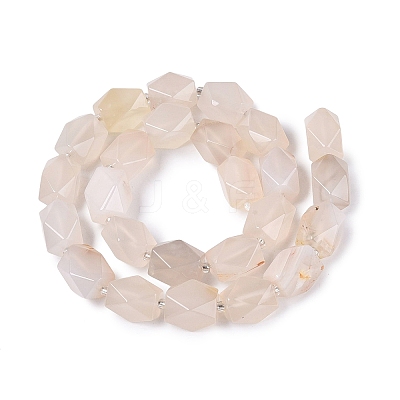 Natural White Agate Beads Strands G-Q608-11D-1