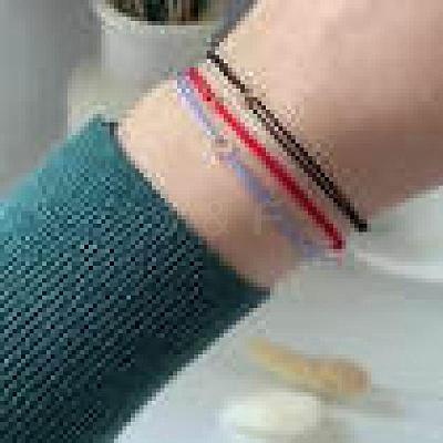 Adjustable Handmade Woven Polyester Cord String Bracelet Sets ZG1939-1