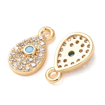 Brass Micro Pave Cubic Zirconia Charms CU-K002-01C-01-1