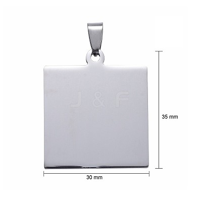 Tarnish Resistant 304 Stainless Steel Pendants STAS-I140-27S-1