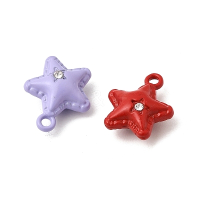 Spray Painted Alloy Rhinestone Pendants FIND-Z120-07-1