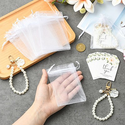 10Pcs ABS Imitation Pearl Beads Pendant Decorations AJEW-YW0001-55-1