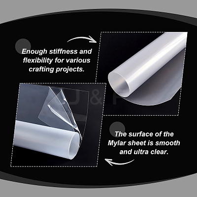 6Pcs Transparent PVC Sheets FIND-WA0001-34B-1