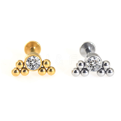 316L Surgical Stainless Steel & G23 Titanium Crystal Rhinestone Labrets for Women Men WG3A239-48-1