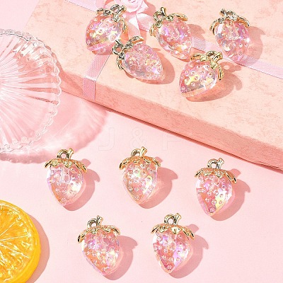 10Pcs Transparent Acrylic Pendants MACR-FS0002-08B-1
