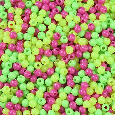 Opaque Acrylic Beads X1-OACR-H118-07A-01-1