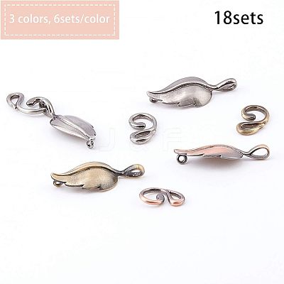 Brass Hook Clasps KK-FH0001-40-1
