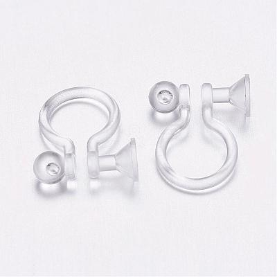 Plastic Clip-on Earring Findings KY-P007-E01-1