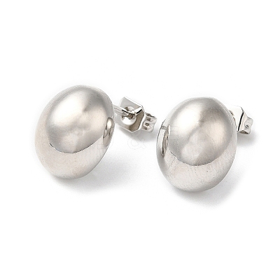 Rack Plating Brass Oval Stud Earrings EJEW-Q766-08P-1