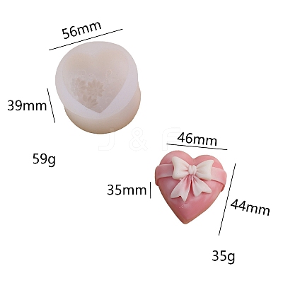 DIY Heart Shape Food Grade Candle Silicone Molds PW-WGD631A-04-1