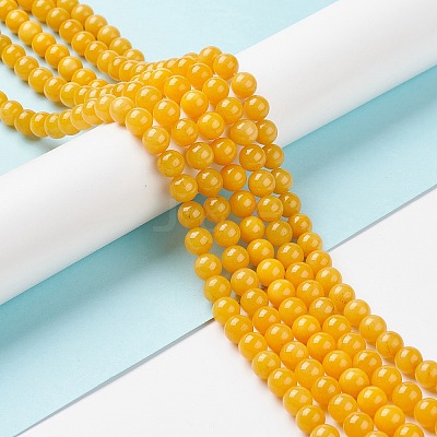 Natural Jade Round Bead Strands G-P070-29-8mm-1