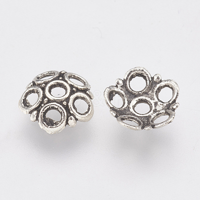 Tibetan Style Bead Caps FIND-P029-04AS-1