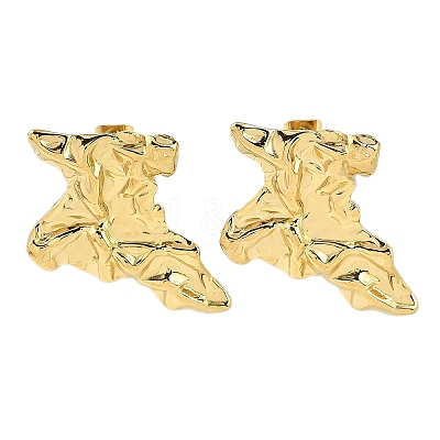 304 Stainless Steel Stud Earrings For Women EJEW-B113-01G-02-1