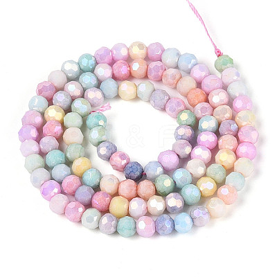 Anti-Tarnish Electroplate Glass Beads Strands X-EGLA-T021-4mm-15-11-1