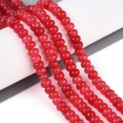 Dyed Natural White Jade Beads Strands G-T139-59A-05-1