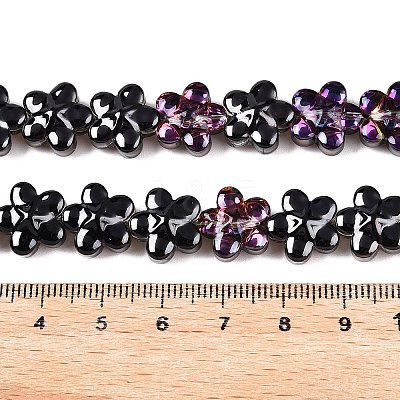Electroplate Glass Beads Strands EGLA-T028-02P-1