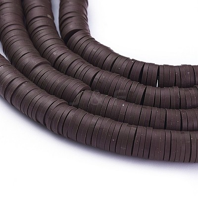 Flat Round Handmade Polymer Clay Beads LS-CLAY-R067-8.0mm-38-1
