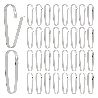 304 Stainless Steel Keychain Clasp Findings STAS-WH0072-03P-1