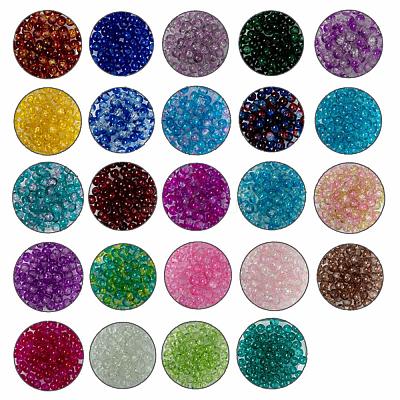 24 Colors Spray Painted Crackle Glass Beads CCG-JQ0001-03-8mm-1