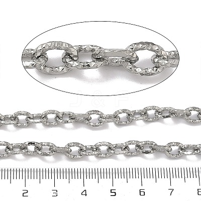 304 Stainless Steel Textured Cable Chains CHS-K023-13P-1