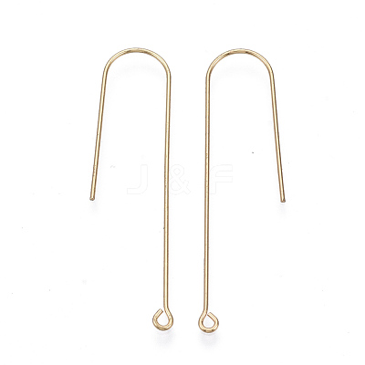 Brass Earring Hooks X-KK-N231-53-NF-1