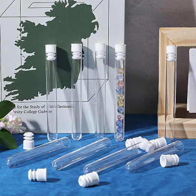 150Pcs Plastic Sewing Needle Organizers Tubes with Cap CON-CA0001-037B-1
