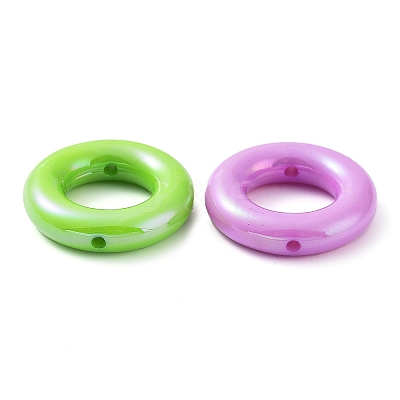 UV Plating Opaque Acrylic Beads X-OACR-Z013-29-1