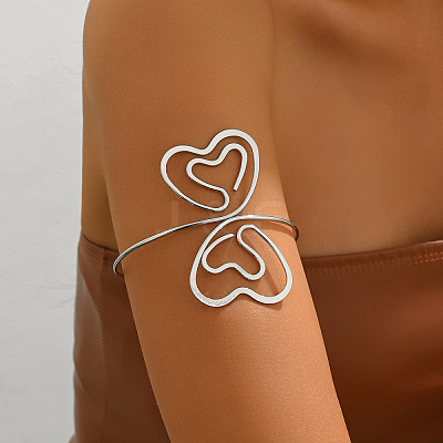 Iron Spiral Heart Upper Arm Cuff Bangles for Women WG31FC4-02-1