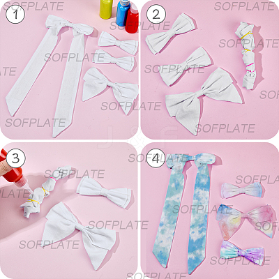 12Pcs 4 Styles Cotton Aligator Hair Clips PHAR-SP0001-26-1