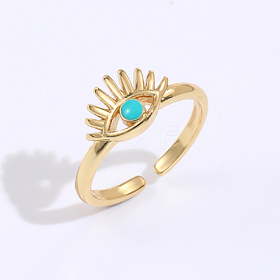 Brass Enamel Open Cuff Rings OW5240-1-1