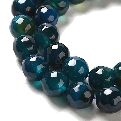 Natural Agate Beads Strands G-G045-8mm-M-1