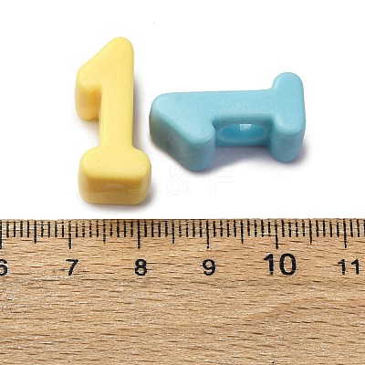 Opaque Acrylic European Beads OACR-S072-04D-1